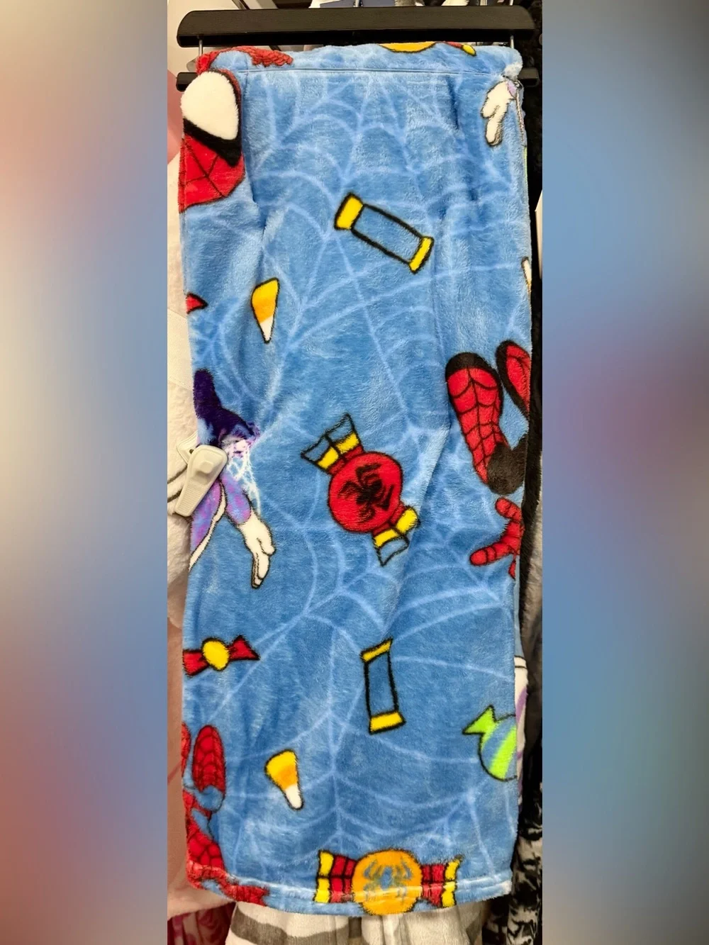 spider-man halloween plush blanket throw
